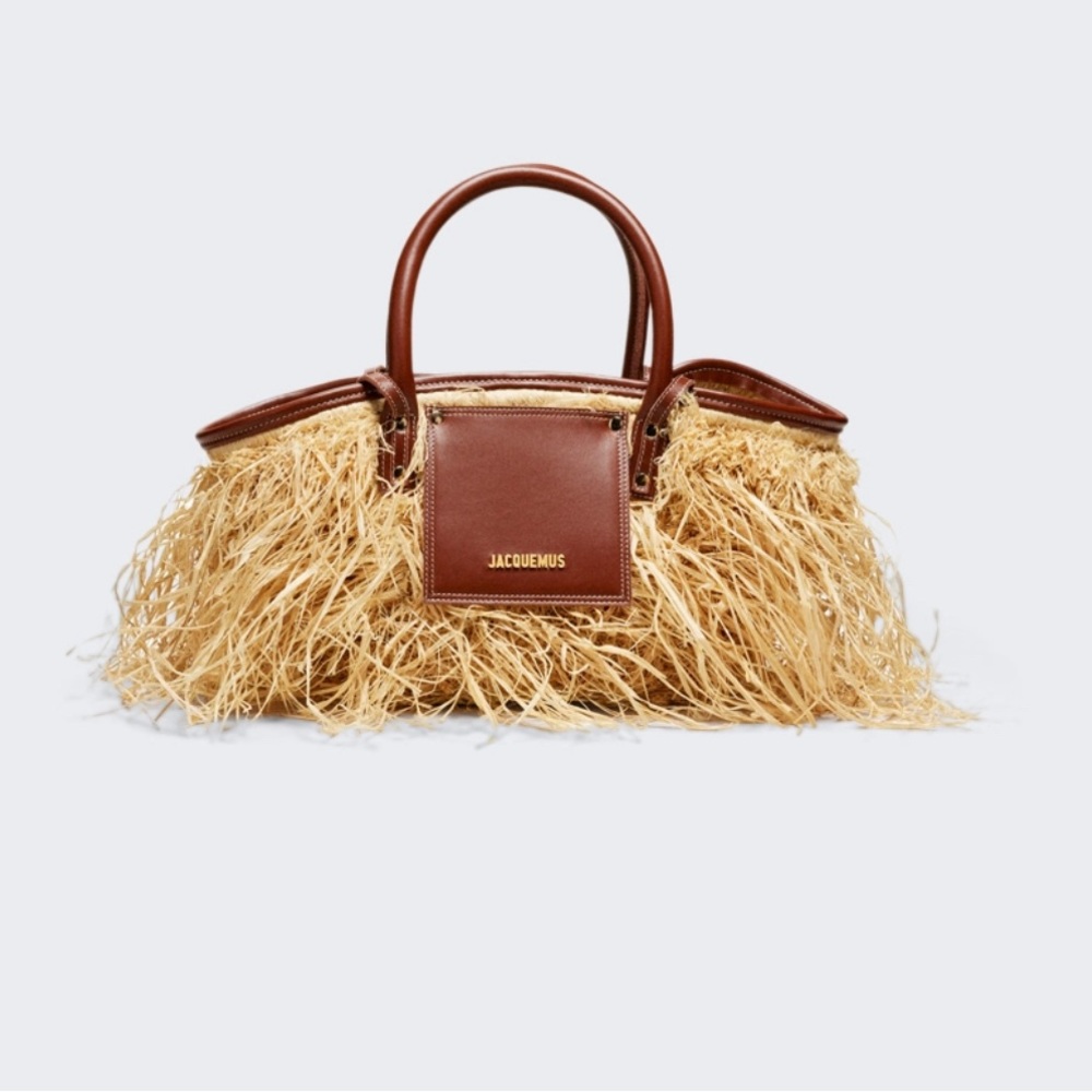 Like New! Jacquemus Le Panier Soli Raphia